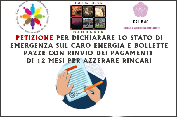 PETIZIONE PER DICHIARARE LO STATO DI EMERGENZA SUL CARO ENERGIA E BOLLETTE PAZZE CON RINVIO DEI PAGAMENTI DI 12 MESI PER AZZERARE RINCARI